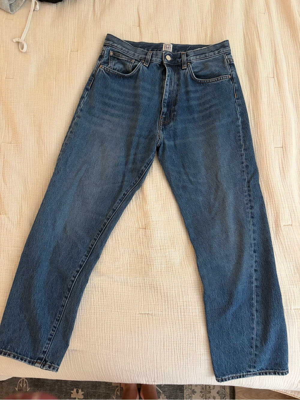 Toteme Twisted Seam Denim Washed Blue